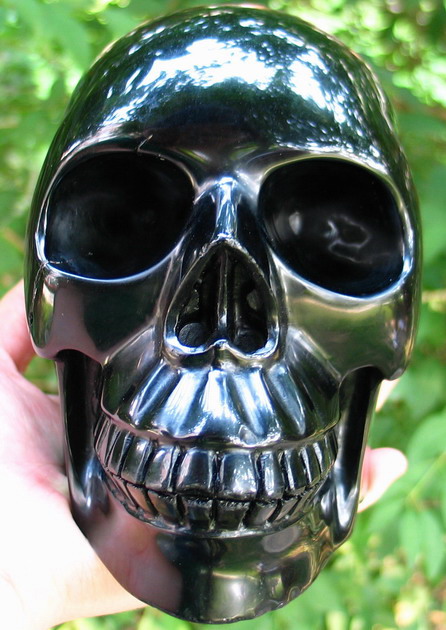 Obsidian Black skull repels negativity 1069